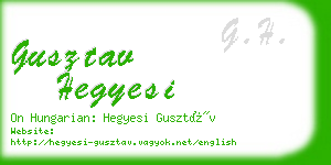 gusztav hegyesi business card